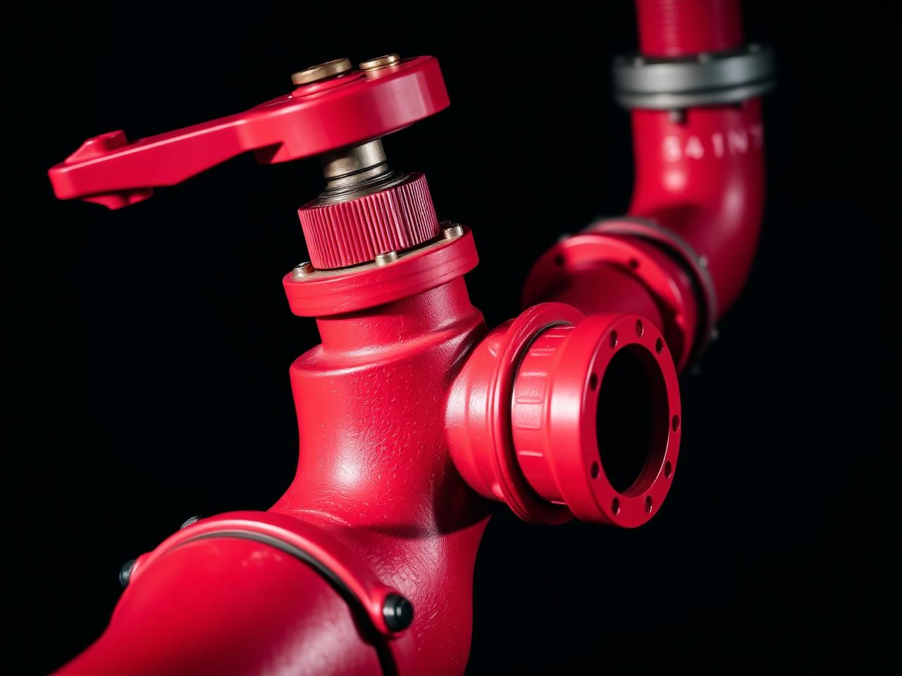 Red commercial backflow preventer valve assembly